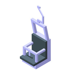 Ski Lift Chair Icon Isometric Winter