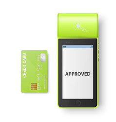 3d Green Nfc Payment Machine With Approved