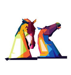 Colorful Horse Sculpture Popart