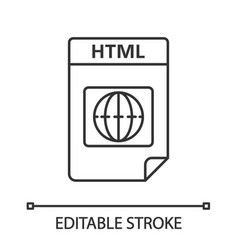 Html File Format Linear Icon Hypertext Markup