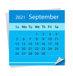 Calendar Sheet On Month Of September 2021