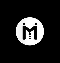 D m dm md letter logo design Royalty Free Vector Image