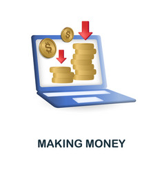 Making Money Icon 3d From Finance Management