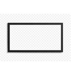 Realistic Horizontal Black Picture Frame Isolated