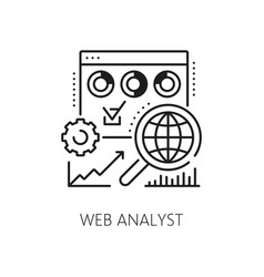 Web Analyst It Specialist Icon Data Management