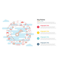 Key Points Concept For Infographic Template