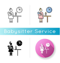 Part Time Babysitter Icon Babysitting Service