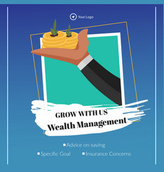 Banner Design Of Grow With Us Wealth Management