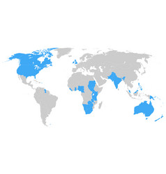 English Language Speaking Countries On Map Of The