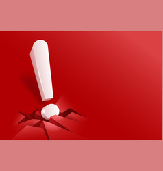 Exclamation Mark On Red Background For Mega Sale