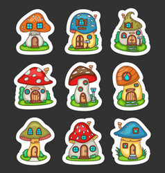 Fantasy Mushroom House Sticker Bookmark Forest