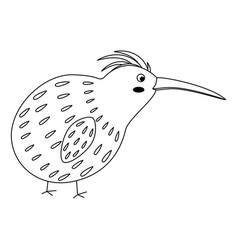 Cute Cartoon Kiwi Bird Line Art