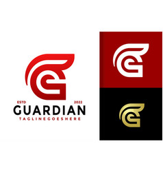 G Letter Guardian Helmet Logo Design