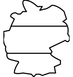 Germany Country Map Flag Line Icon