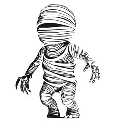 Monochrome Halloween Mummy Artwork