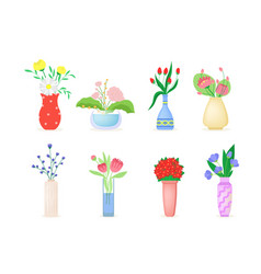 Bouquet Of Flowers Flat Icon Collection