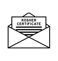 Envelope And Letter Sign With Word Kosher