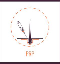 Prp Hair Loss Treatment Poster In Line Style