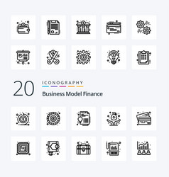 20 Finance Line Icon Pack Like Cards Venture