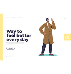 Feel Better Every Day Concept Of Landing Page