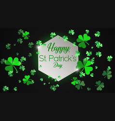 Happy St Patricks Day Background Polygon Shape