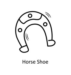 Horse Shoe Outline Icon Design