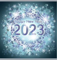 Merry 2023 Year Card With Xmas Snow