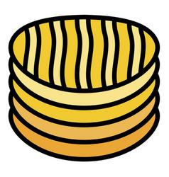 Potato Chips Icon Color Outline