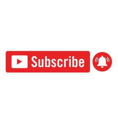 Red Subscribe Button With Notification Bell