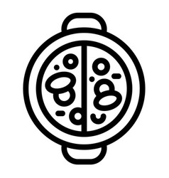 Top View Soup Pot Icon Outline Meat Snack