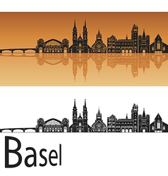 Basel Skyline In Orange