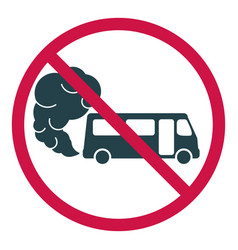 Prohibiting Hazardous Exhaust Gas Sign Bus Icon