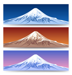 Snow Capped Mount Fuji Banners