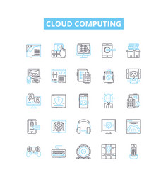 Cloud Computing Line Icons Set