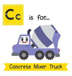 Letter C Tracing Cement Mixer Truck