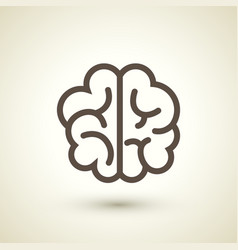 Retro Style Isolated Brain Icon