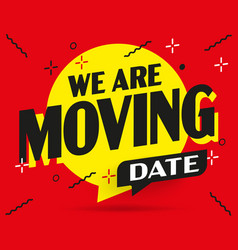 We Are Moving Info Banner Design Template