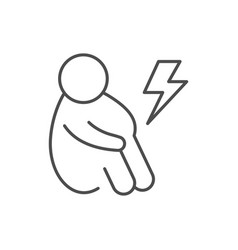 Human Depression Line Outline Icon