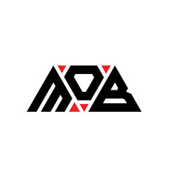 Mob Triangle Letter Logo Design With Triangle