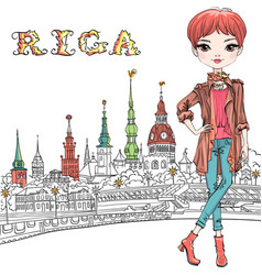 Cute Redhead Girl In Riga Latvia