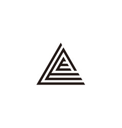 Letter L E And E Triangle Geometric Simple Symbol