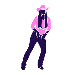 Dance Pose Folk Lady Silhouette