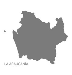 La Araucania Chile Map Grey