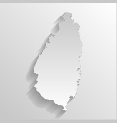 Saint Lucia Country Map Silhouette