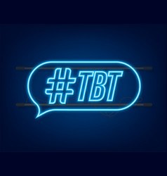 Tbt Hashtag Thursday Throwback Symbol Neon Icon