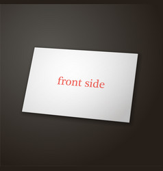 One Side Business Card Template Black Background