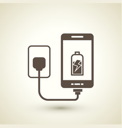 Retro Style Mobile Phone Charging Icon