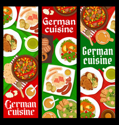 German Cuisine Banners Bavarian Food Dishes Meals