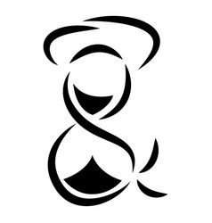 Hourglass In The Form Of An Ampersand Symbol