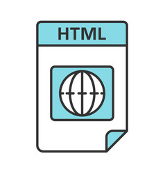 Html File Format Color Icon Hypertext Markup